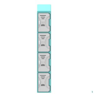 4 tier slant plastic locker