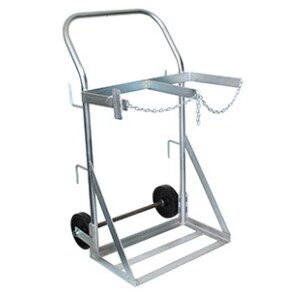 Double LPG / Oxygen gas bottle trolley