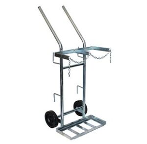 Double gas bottle trolley