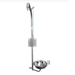 Single Wall Mounted Safety Shower with Eyewash Bowl